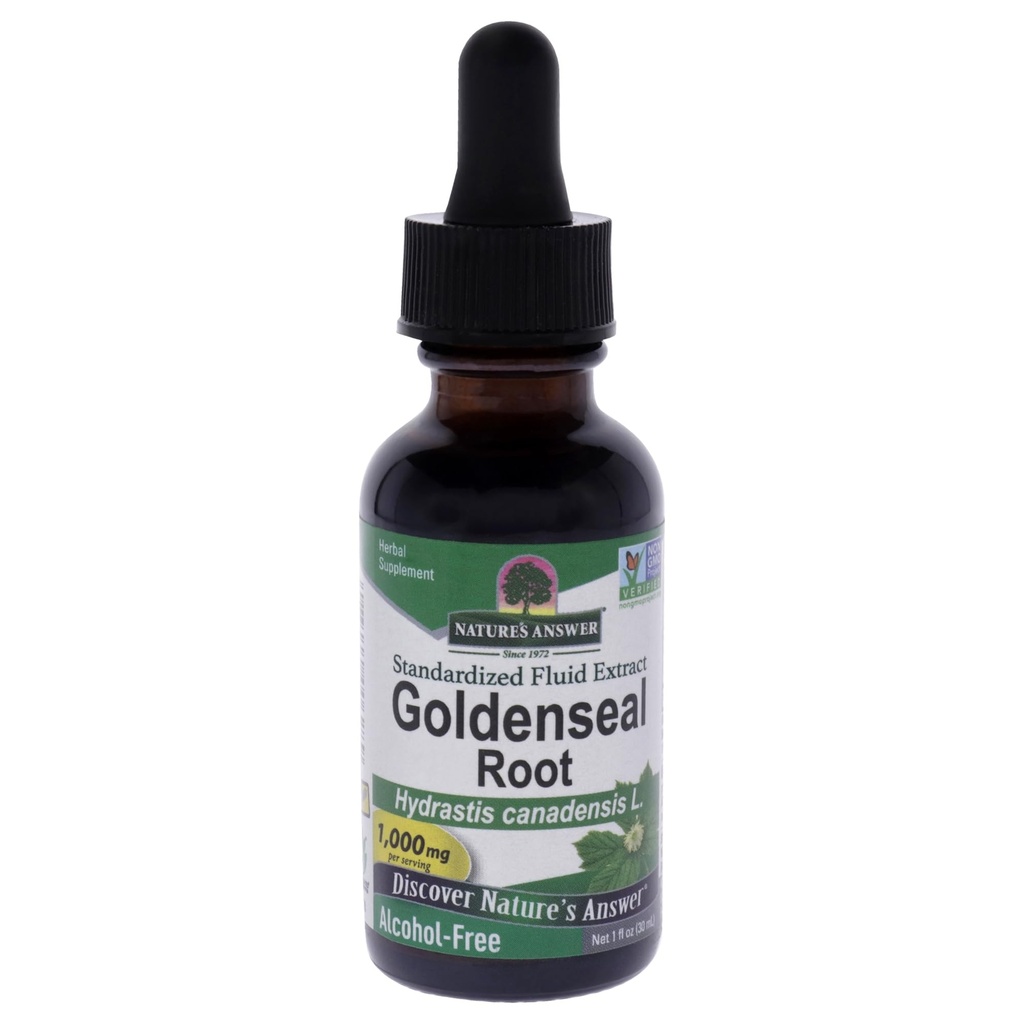 Nature 's Respon Goldenseal Root 124; Herbal Suplemen 124; Support A Healthy Ammune System 14; Gluten- Free & Alcohol- Free 1oz