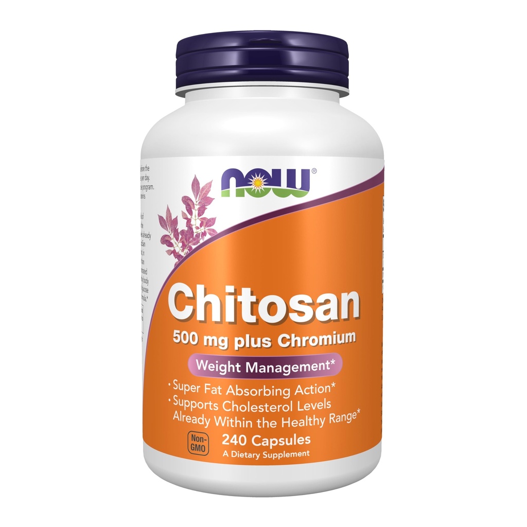 Suplemen SEKARANG, Chitosan 500 mg ditambah Chromium, Weight Management *, 240 Veg Capsules