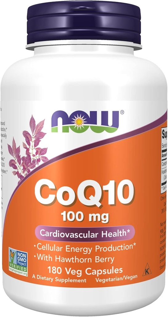 CoQ10 dengan Hawthorn Berry Vegetarian, 100 mg, by Now Foods