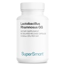 Supersmart Lactoillus Rhamnosus GG 10 Billion CFU per hari (LGProbiotic with Inulin) - L. Rhamnosus Supplemen Non- GMO & Gluten Free - 60 DR Capsules