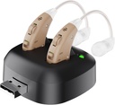 Digital Hearing Amplifier - Rechargable Behind the Ear Personal Hearing Enhancement Sound Amplifier, BTE Digital Amplifier with USB Charging Dock by MeDca