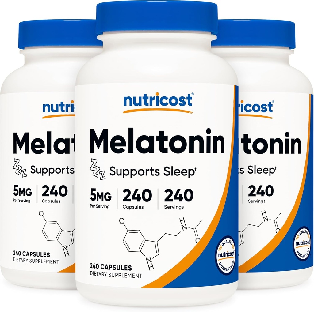 Nutricost Melonatin 5mg, 240 Capsules (3 Botol)