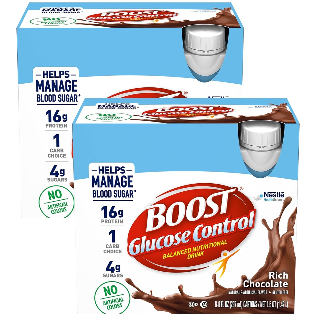Boost Glust Control Rich Chocolate Ready To Drink, 8 oz., 12 Count