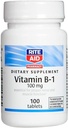 Rite Aid Vitamin B-1 (Thiamine), 100 mg - 100 Tablet 124; Escuit for Proper Nerve and Muscle Fungsi 124; Nerve & Muscle Dukungan 124; Vitamin B1 124; B1 Vitamin 124; Thiamine B1 Supplemen
