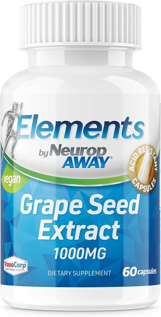 Elemen Neuropoul Grage Extract 1000mg Per Serving (60 500mg Actant Capsules Per Bottle) Pameran Tiga Dibuat dalam Fasilitas CGMP