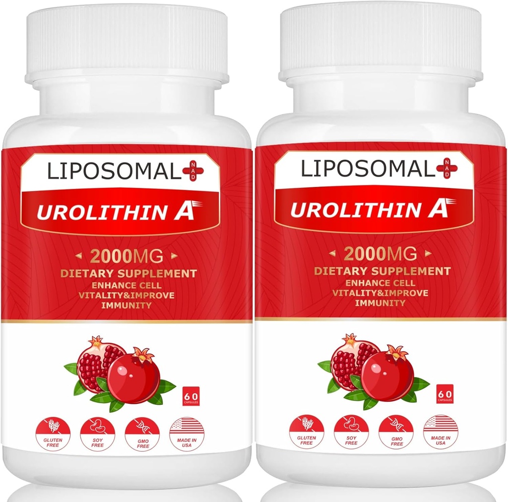 Lipomal Urolithin A Tambahan 2000MG untuk Energi 120 Kapsul