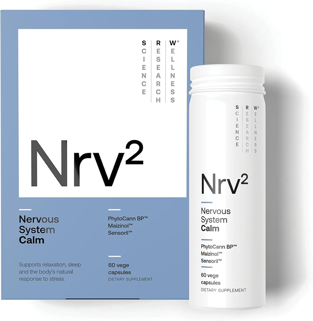 Laboratorium SRW Nrv ² Calm 124; Stress & Sleep Suplemen 124; SStress Relief Suplement Atter4; Support Nerve System & Stress Response, Calface, Rest & Relaxation 124; 60 Capsules