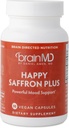Dr Amen BrainMD Happy Saffron Plus - 90 Capsules, Paket 2 - Dengan Saffron Ekstrak Bunga, Curcumin & Zinc - Vegan, Gluten Bebas - 60 Total Hamba
