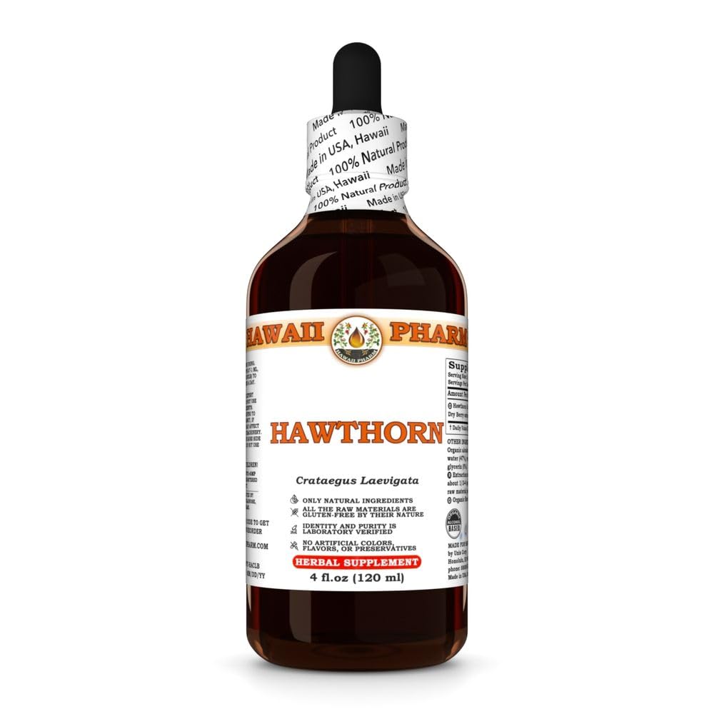 Hawthorn Extract, Tincture for Heart Wellness, Supports Circulation, Promotes Limpid Saldo, Antioksidant Rich, Boosts Ammune Power - 4 f.oz