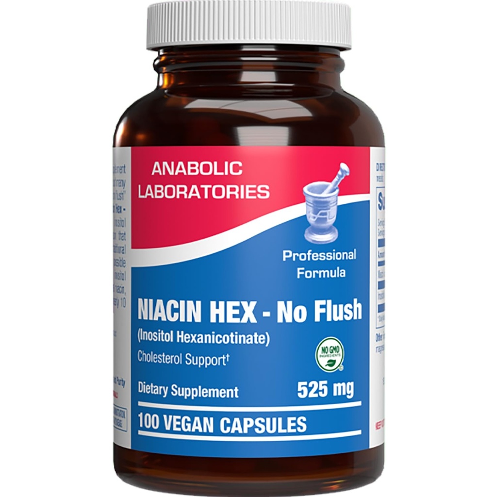 Absorpsi Tinggi Vitamin B3 Niasin Flush Free - Clinical Formula Flush Free Niacin Suplemen dari Inositol Hexanicocinate untuk Dukungan Heart Skin & Nerve - Vegan-GMO Terbuat di Amerika Serikat - 100 Servis