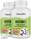 MagicMag C oleh AprialSlim, Magnesium Citrate dengan Potasium untuk Relaxation Muscle, Sleep Quality, Nerve Fungsi & Electrolite Dukungan, Suplemen Daily Magnesium untuk Pria dan Perempuan, 100 Capsules 2pk