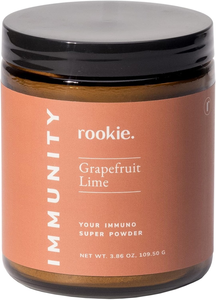 Imunity Sickness Preventative Boost Powder oleh Rookie Wellness, termasuk Vitamin D, Elderberry, Ginger, Natural Wellness Remedy Vitamin Suplemen, Grapefruit dan Lime Flavor (30 Serving Jar)