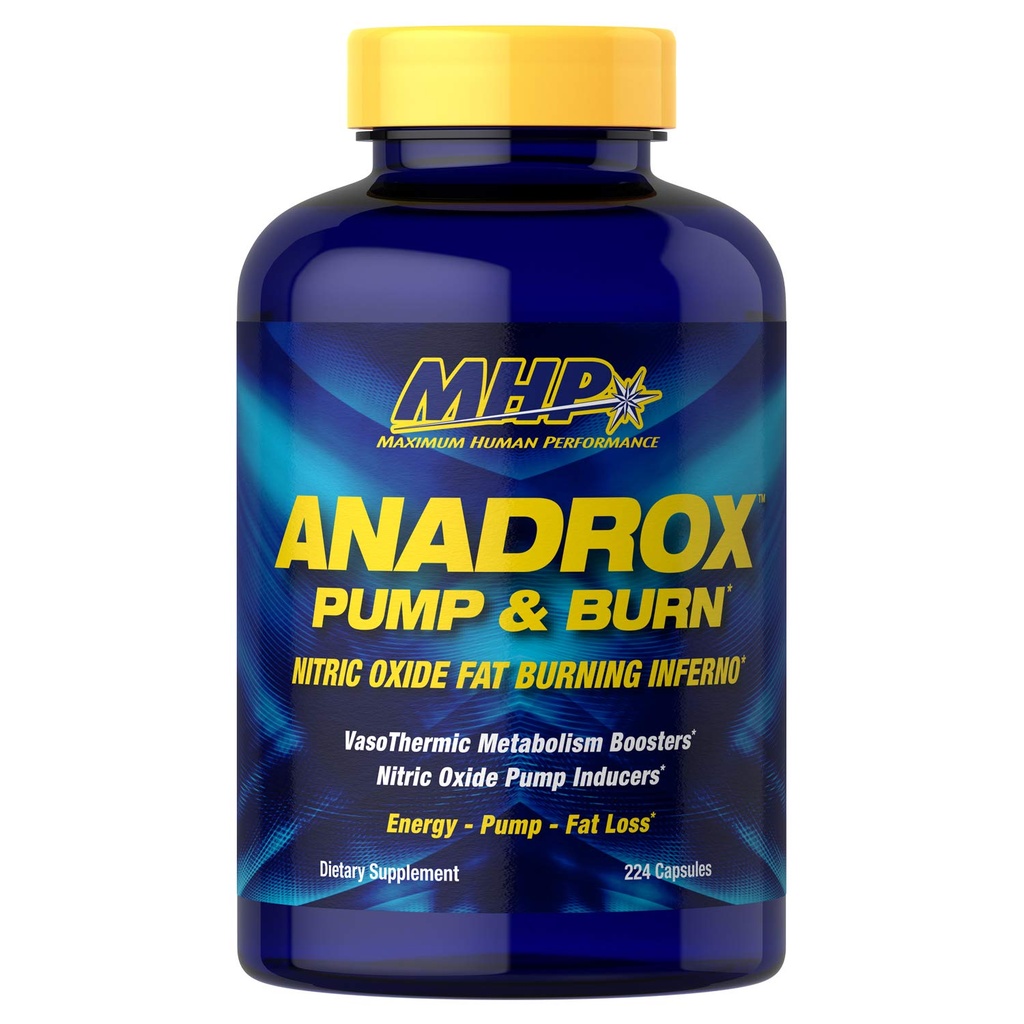 MHP Anadrox Pompa & Bakar, Nitric Oxide Fat Burning Inferno, 224 kapsul