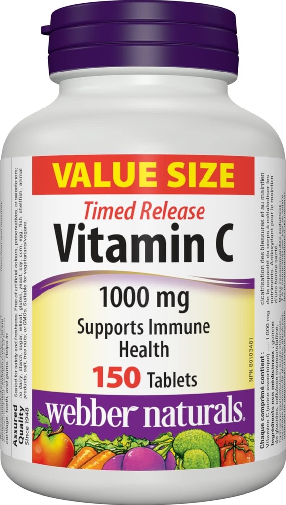 Webber Vitamin C Time Rilis 1000 mg, 150 tablet