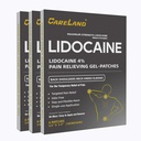 CARELAND Lidocaine Gel Patch, 18 Count Maximum Power Paints Patches for Muscle Relief in Neck Knee Back and Shoulders Unscented Nuring Patch for Soothing Nerves, Joints