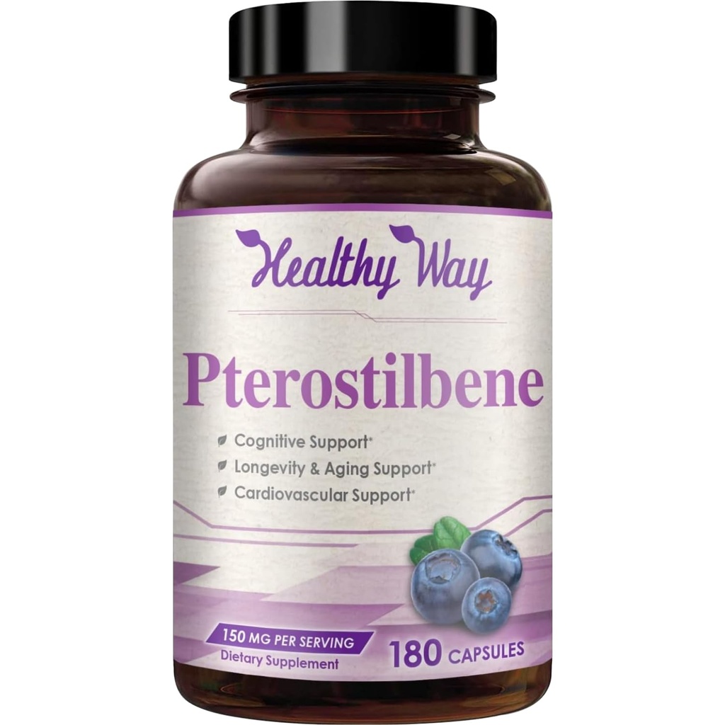 150mg Pterostilbene Supplement - Setelah Daily Antioksidant Suplement for Healthy Aging Imune Heart Skin and Brain Support - Tentu Derived Non-GMO & Made in The USA (180 Servings)