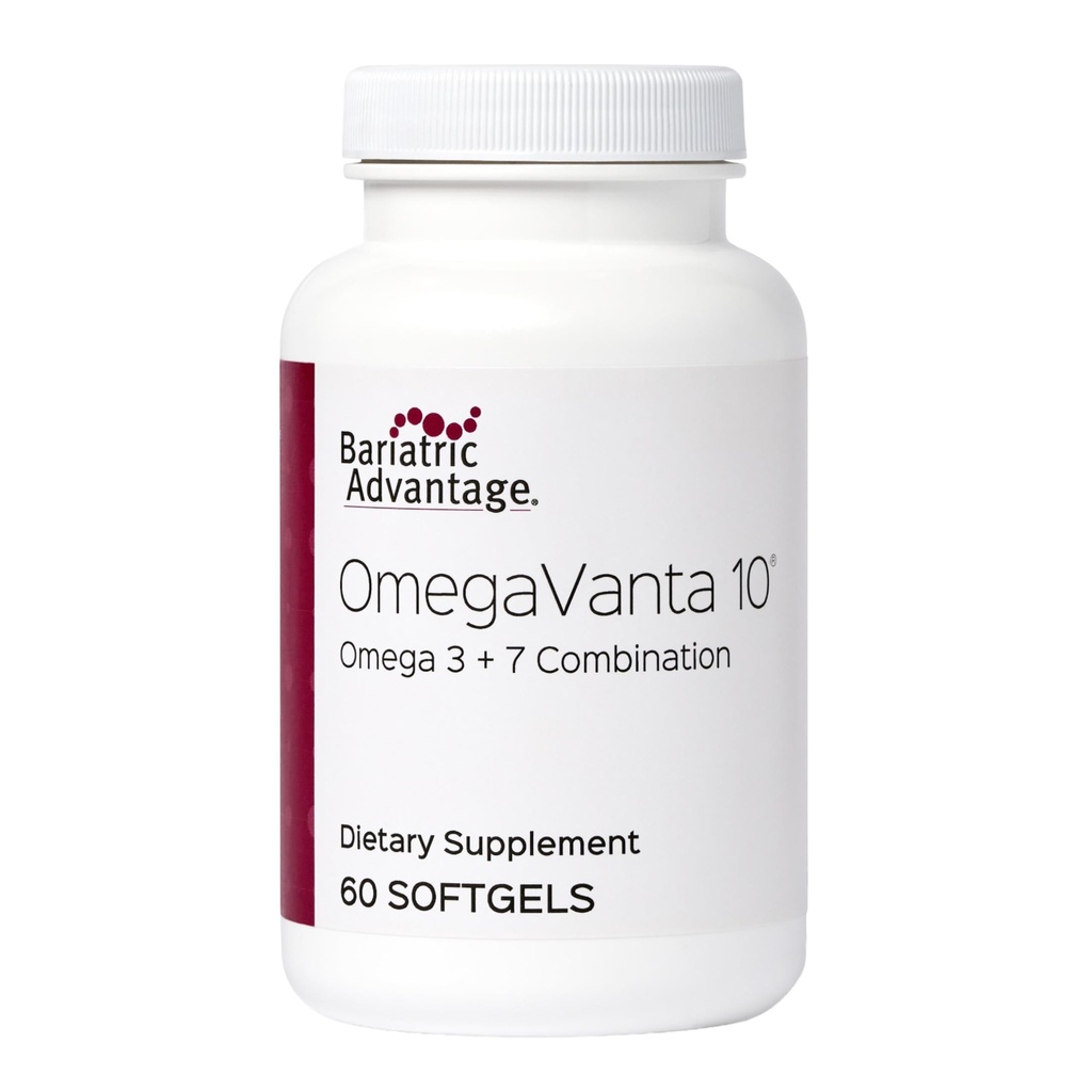 Sarana Bariatrik OmegaVanta 10 - Omega Fish Oil - EPA Enriched & DHA - Entertaic Softgel Design - Pendukung Kesehatan Jantung * - Natural Lemon Flavor - 60 Softgels