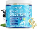 Tambahan Colostrum Grass Fed 2000mg, 120 Gummies Gula Bebas 40% IGG Colostrum Gummies + Probiotic, Multivitamin Etc untuk Dukungan Imune, Gut Dukungan, Rambut & Skin
