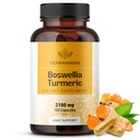 HERBAMAMA Turmeric dan Boswellia Extract Capsules - 2100mg Boswellia Serrata & Turmeric Complex dengan Black Pepper Extract - Vegan, Non- GMO, 95% Curcuminoid antioksidant Suplemen, 100 Caps