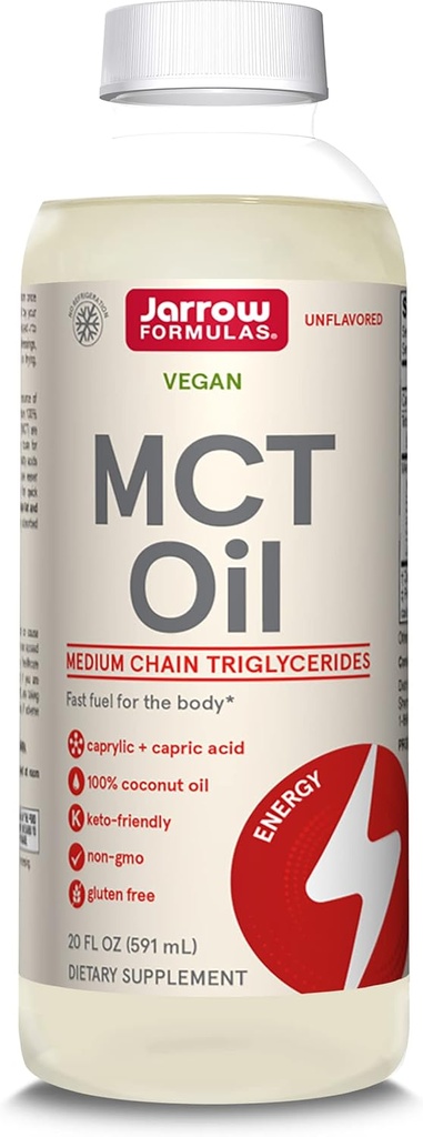 JARD Formulas MCT Oil, Dietary Supplement, Ketogenic Diet Support for Quick Energy, 20 quid oz Liquid Oil, 39 Day Supply