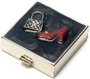 9311 square Pill Box Organizer Black Gold Women Travel Case Purse Pocket Container Daily Portable Medicine Box Medicine Supplemen Mini