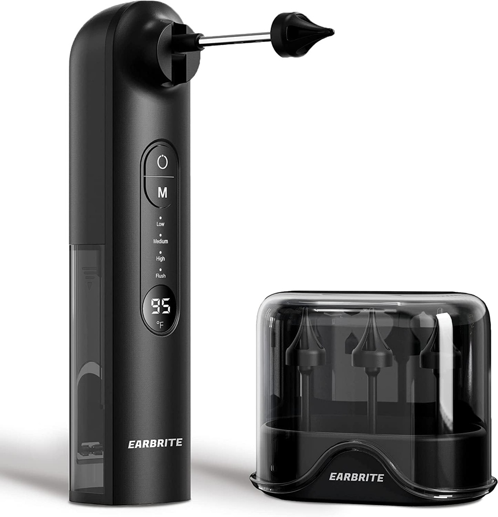 Ear Wax Removal - Electric Ear Irrigation Flushing. Sistem, Pembersih Telinga Berbubuk Air dengan 4 Mode Tekanan