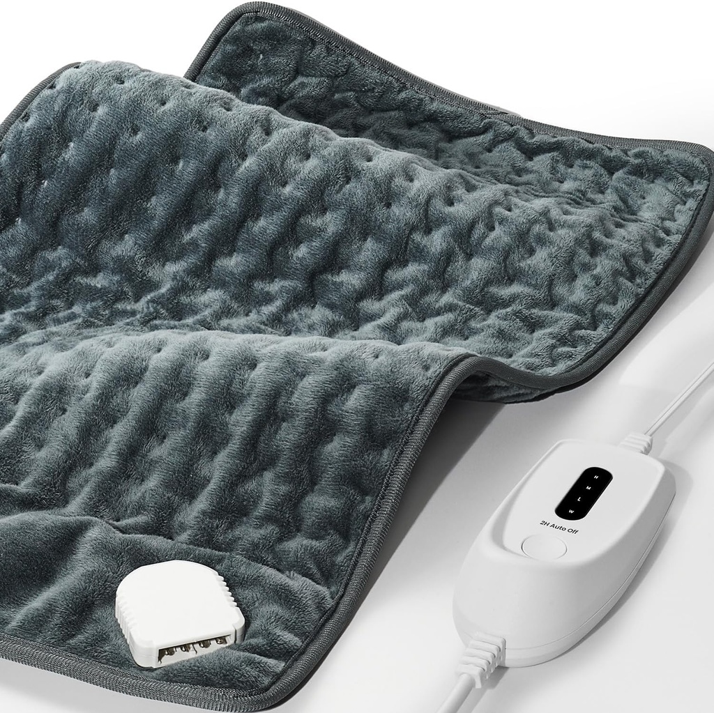 Hafating Pad untuk Reat and Period Cramps, FSA HSA Eligbible, 12 "x 24" Large Electric Heating Pad for Cramps, Muscle Aches, Arthritis, Shoulder, 2H Auto Shut Off, Machine Washable, Moist and Dry