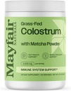 Grass- Fed Bovine Colostrum Suplemen dengan Matcha Green Tea Powder, untuk Anak-anak & Dewasa, Dukungan Sistem Imune, Kesehatan Gut dan Pemulihan Otot, 60 Hamba
