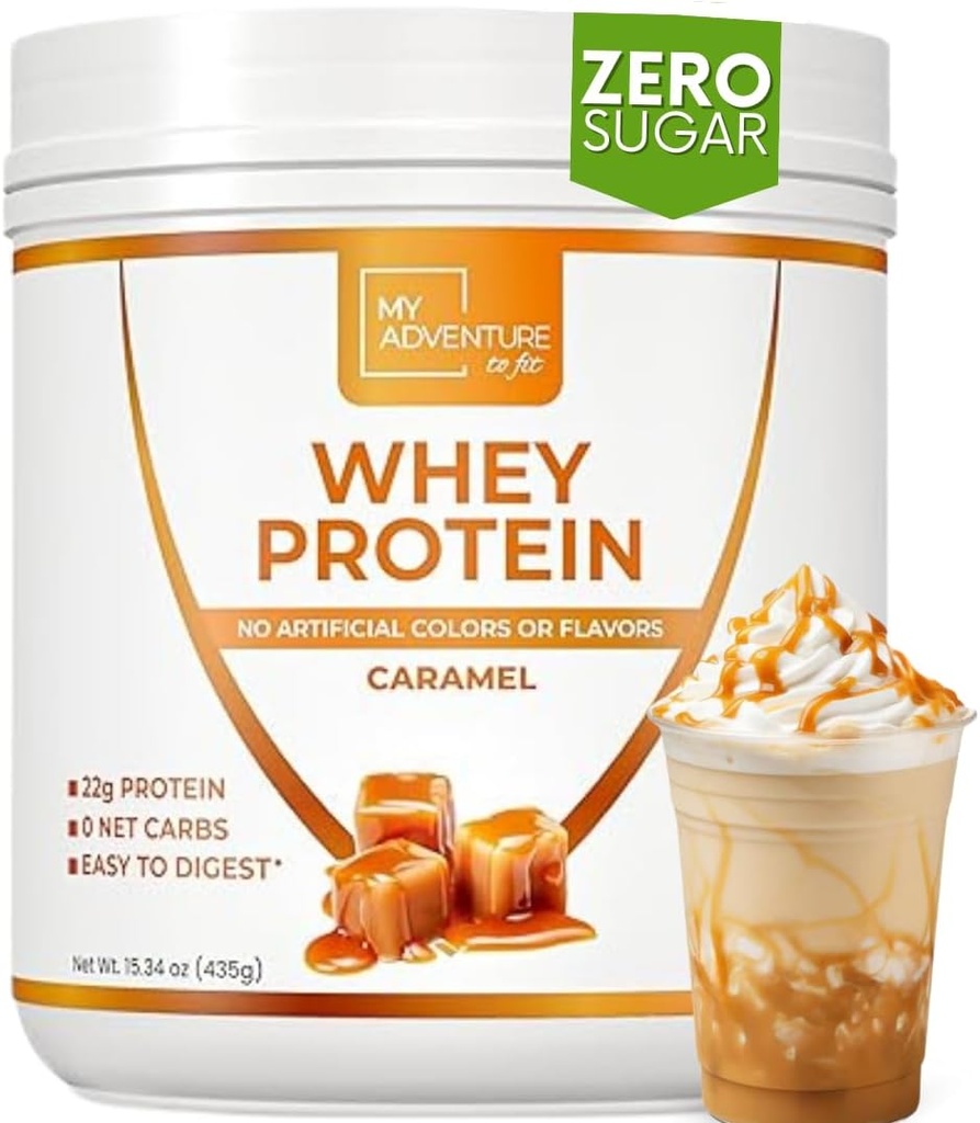 Whiy Isolate Protein Powder - Low Carb Protein Powder for Women - sweetened with shenia Whey Isolate Protein untuk Pertumbuhan Muscle - Natural Clean Protein Powder (Caramel, 15 Servings)
