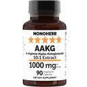 MONOHERB AAKG - L- Arginine Alpha--Ketoglutarat - 1000 mg - 90 Vegetarian Capsules