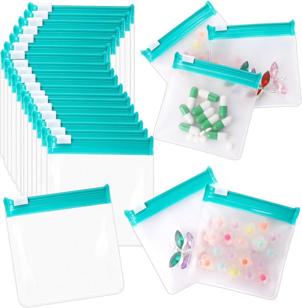 24 Pcs Travel Pill Packets Pill Bags Reconable Zippered Medicine Bag Set Self Sealing Clear Plastic Medicine Organizer with Slide Lock Monday to Sunday Pill Bags for Pills Small Item Storage