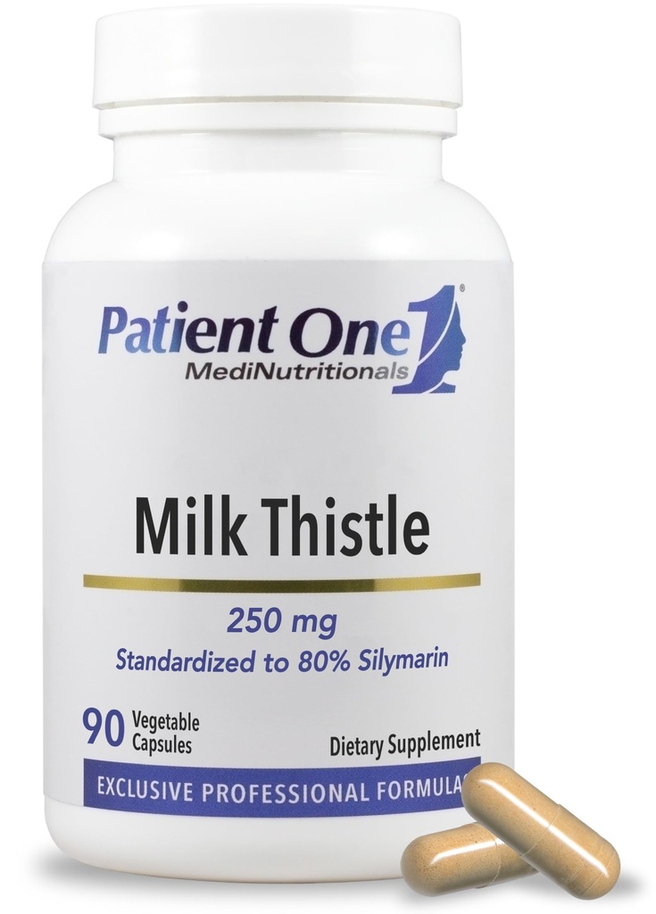 Pasien Satu Milk Thistle Ekstrak 250mg 124; Tambahan untuk Mendukung Fungsi Hati Sehat * Dalf 124; Standardisasi untuk 80% Silymarin 126; 90 Capsules