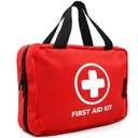 330 Piece Aid Kit, Premium Waterproof Compact Trauma Kits for Any Emergency, Ideal for Home, Office, Travel, Outdoor, Camping, Hiring, Boating (Merah)