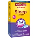 Nature Made Wellblends Sleep Longer, Melonalin 10mg, L theanine 100 mg, and GABA 100mg, Sleep Suplemen, 35 Tri- Lapis Talet