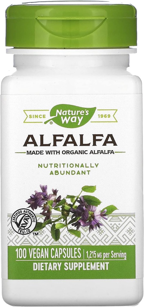 Nature 's Way Alfalfa Leaves -- 100 Kapsul