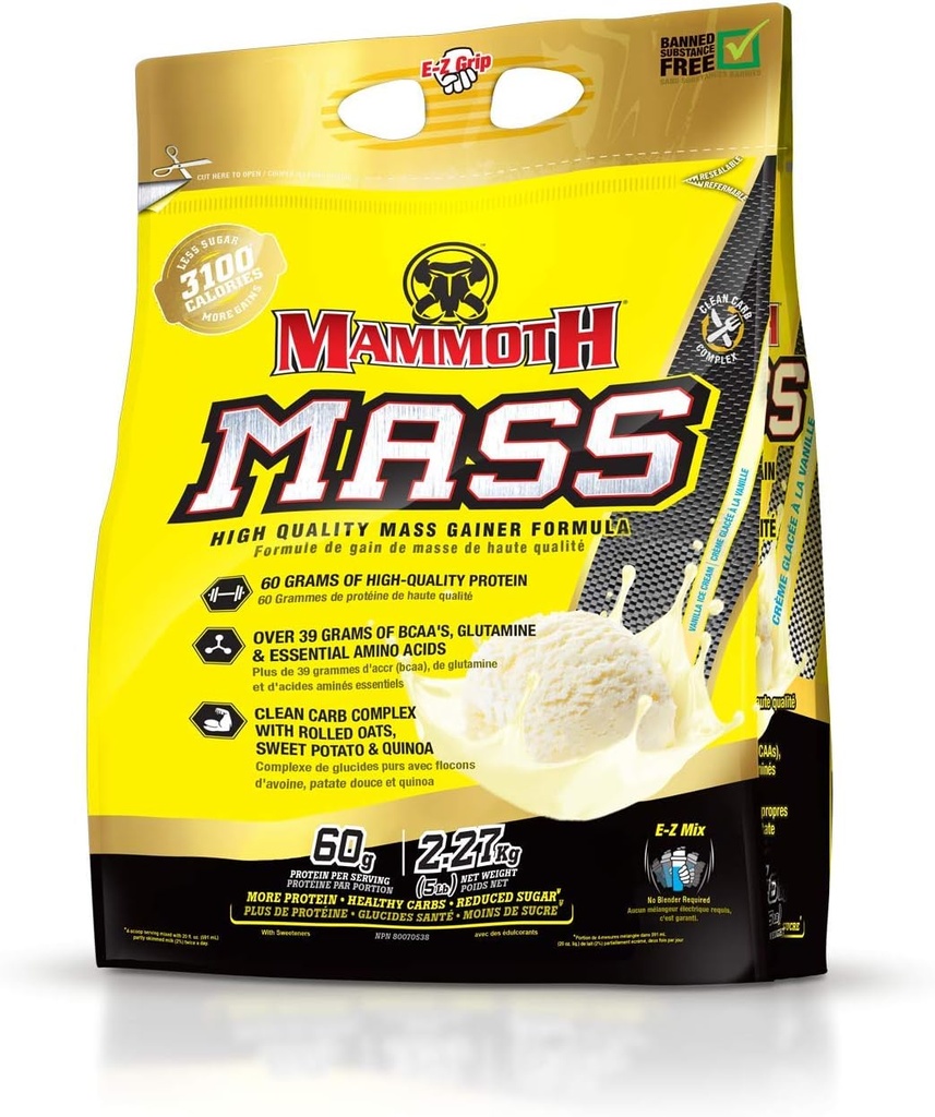 Inter- Active Nutrition Mammoth Mass Supplement, 5 Ibs, Vanilla FID15319