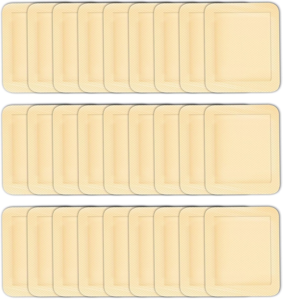 30pcs Large Adhesive Bandages 4 x 3 Inches Dressing Elastic Adhesive Wound Banding Large Perban Pertama Aid Portabel, Warna Skin