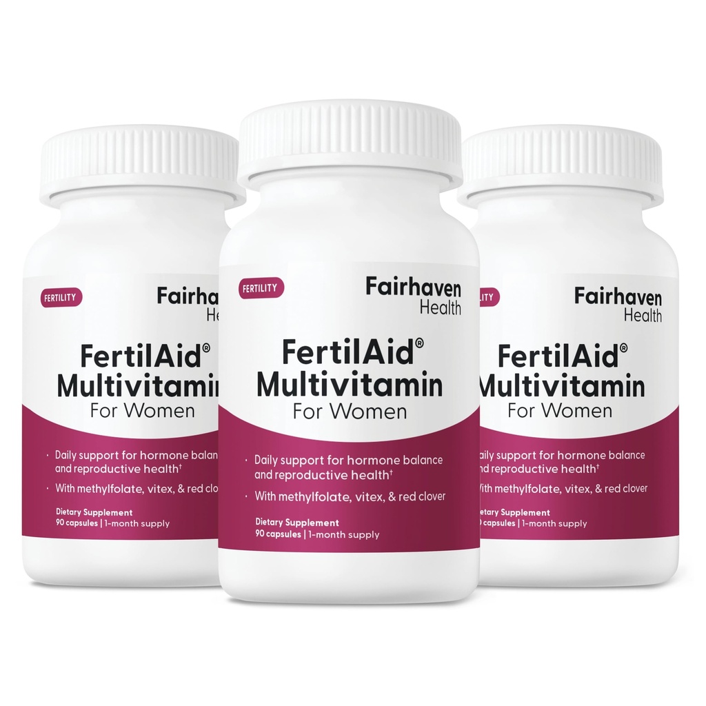 Fairhaven Health FertiIAid for Women 144; Prenatal Vitamin Fertility Suplement for Women 124; Conception for Her with Vitex and Folate 124; Due Cycle Regularity and Ovulasi * 124; 270 Capsules