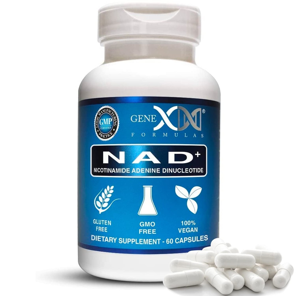 Genex Formulas NAD + 250mg Serving 60 Capsules Nicotinamide de Adenine Dinucleotide (Actual NAD + Not a Preresor) (1)