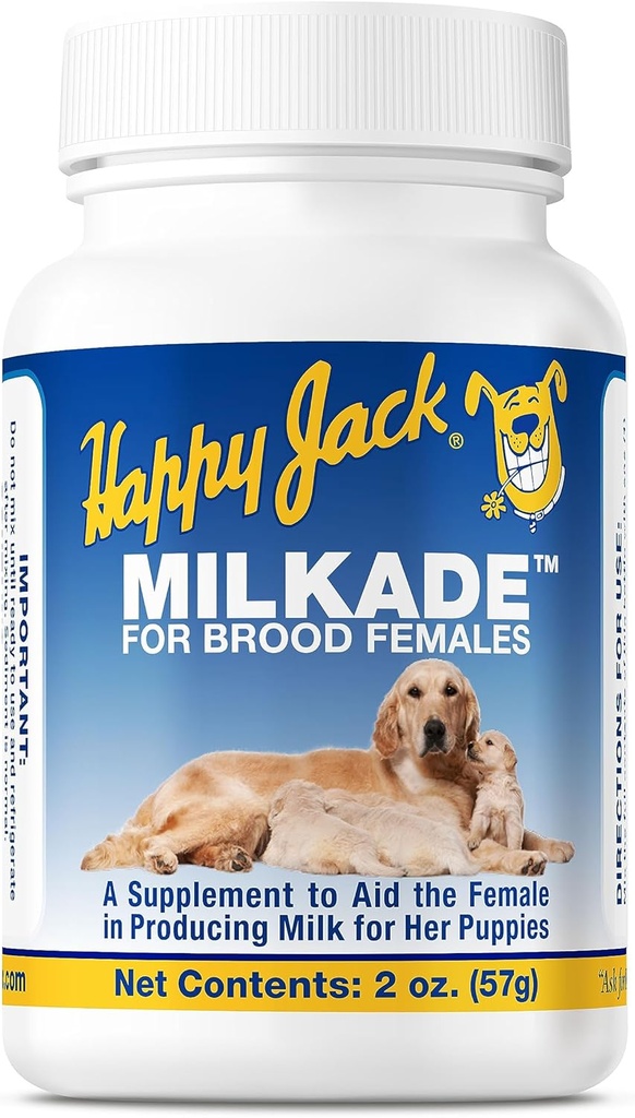 HAPPY JACK Milkade Dog Breeding & Nursing Suply, Suply Production Aid for Women & Healthy Litter, Pregnant Prenatal Vitamin (2 oz)