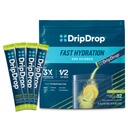 Paket Hidration DripDrop - Lemon Lime - Single Serve Electrolytes Powder Minum Mix - Non-GMO, Gluten Free, Vegan - 32 Tongkat
