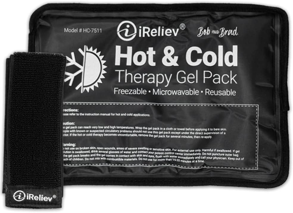 Ice Pack for Hot & Cold Therapy Gel Pack - Hot & Cold Relief, Reconceable, Freeable & Microwavable, Pack & Muscle Soreness, Arm, Leg, Knee, Shoulder, Back Pain Relief, Compression Pack & Strap