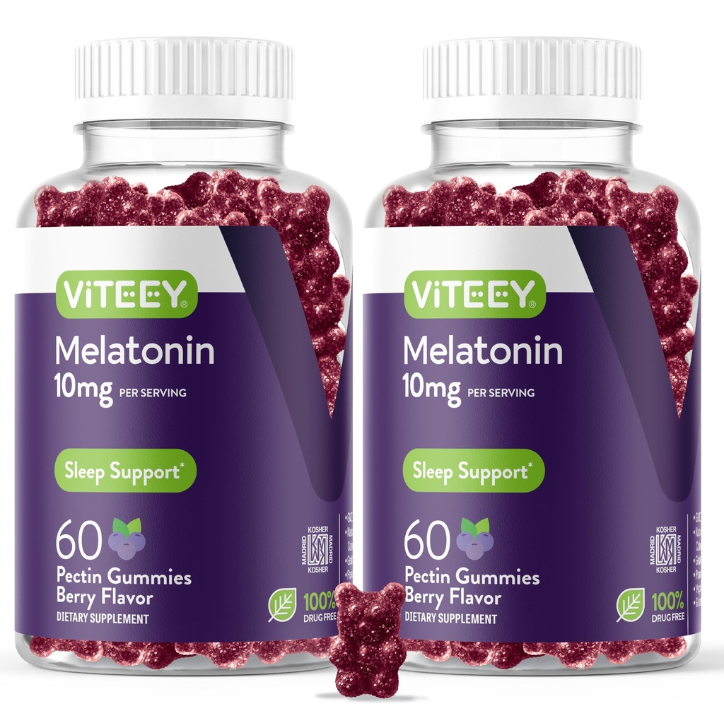 Vareey Meltonin Gummies 10mg - Sleep Gummies for Dewata Ekstra Melonatin - Vegan, GMO Bebas, Gluten Free - 120 Count