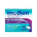 Imodium Multi- Symptom Relief Caplets, Loperamide Hydrochloride & Simeticon Antial Diarrheal untuk Relief of Diare, Gas, Bloting, Crass & Pressure, HSA / FSA Elisable, 12 ct
