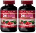 Brain and Memory Power Boost - Goji Berry - Kompleks AnTIOXIDANT Natural, Dukungan Ammune, Pil Tambahan Noni, Ekstrak Mangosteen, Aciai Berry, Kompleks superfruit, Booster Energi, 2 Botol 120 Caps