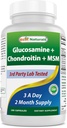 Glucosamin Chondroitin dan MSM terbaik (Non- GMO) - Promoses Gabungan Kesehatan - 180 Cacah