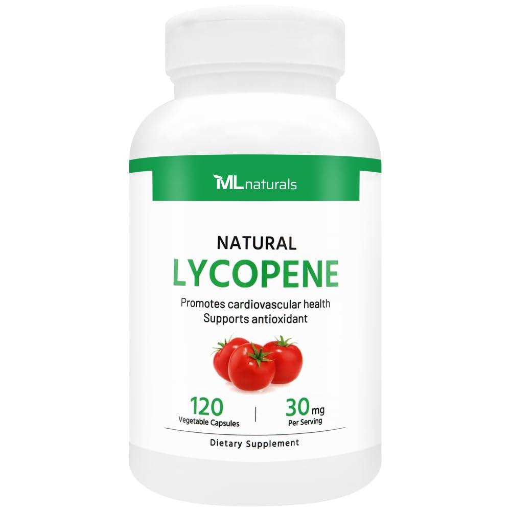ML Lycopene Alam 30 mg 120 Vegetable Capsules. Dukungan Antioksidant & Imune, Kesehatan Kardiovaskular & Prostate Kesehatan, NSF- Disertifikasi & cGMP- Compliant, Tes Partai Ketiga