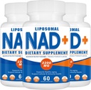 2200mg Liposal NAD + Tambahan, Tambahan NAD untuk Energi Seluler, Penuaan Defese, 180 Kapsul