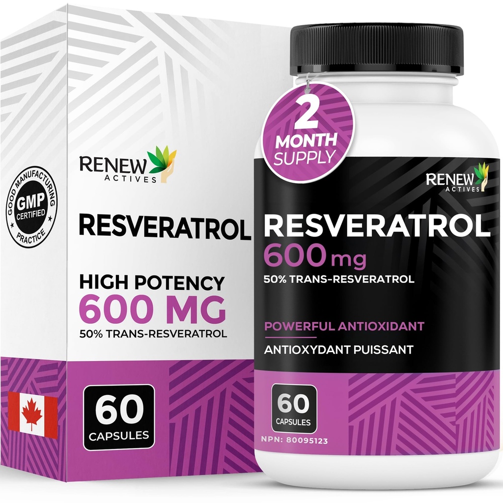 Renew Actives Resveratrol Supplemen 600mg per Serving