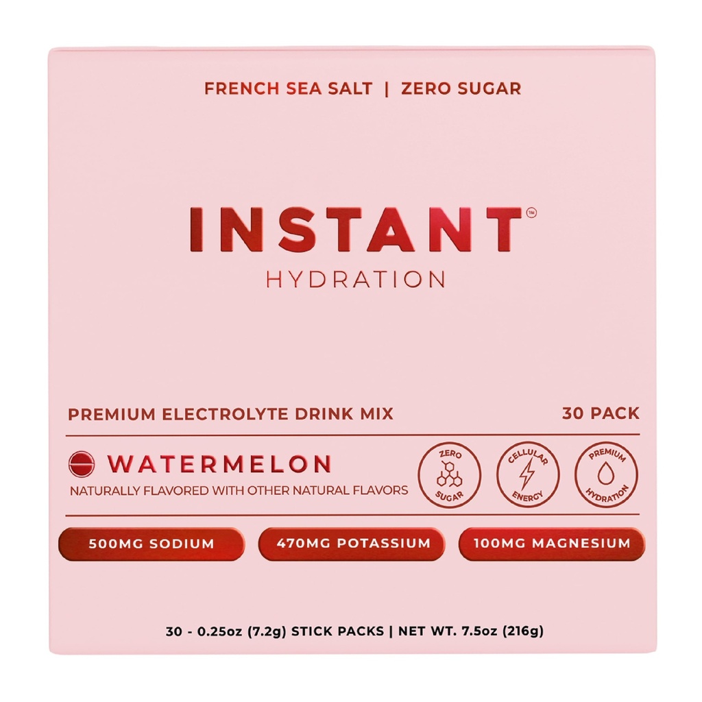 Hidration Instant Electrolytes Powder Pawder - Watermelon Electrolite Drink Mix - Zero Sugar - Keto, Vegan, Gluten- Free, Non-GMO - Boost Recovery, Brain Health, Muscle & Tissue Support-30